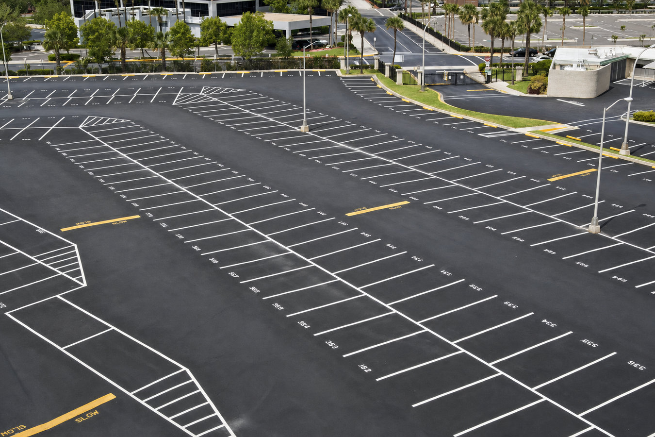 Parking lot striping